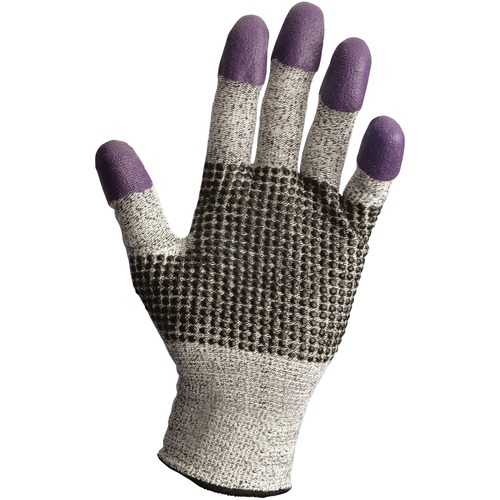 G60 Purple Nitrile Gloves, 230 Mm Length, Medium/size 8, Black/white, Pair
