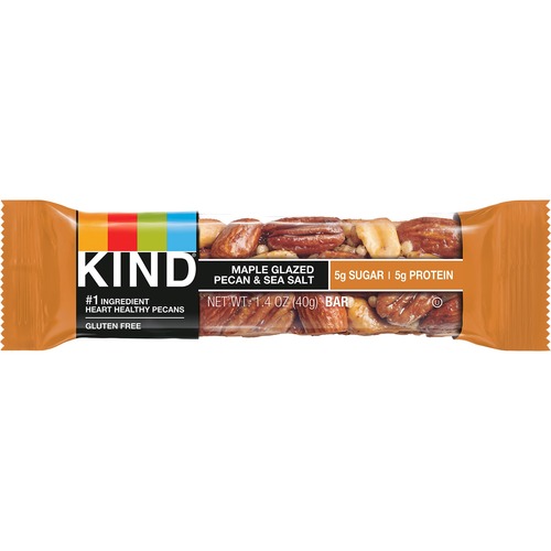 Nuts And Spices Bar, Maple Glazed Pecan And Sea Salt, 1.4 Oz Bar, 12/box