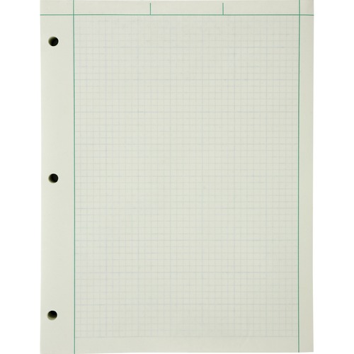 Tops  Engineer Pads,Ruled 5x5 Sq/Inch,200 Shts/Pad,8-1/2"x11",GN