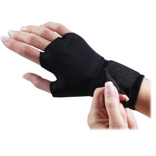 Dome Publishing Co Inc  Support Gloves, w/ Wrist Strap, Adjustable, Medium, Black
