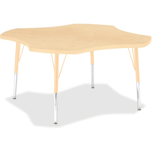 Jonti-Craft, Inc.  Activity Table, Four-Leaf, 15"-24"x48", Maple