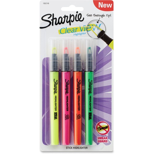 HIGHLIGHTER,CLRVW,STICK,4PK