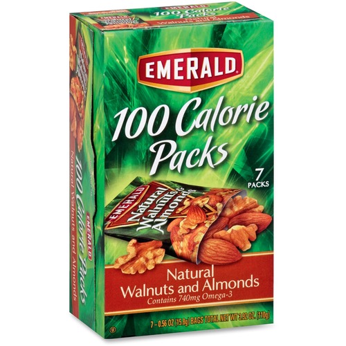 100 CALORIE PACK WALNUTS AND ALMONDS, 0.56 OZ PACKS, 7/BOX