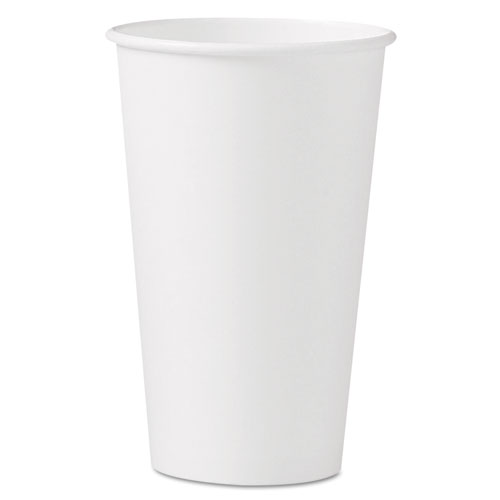 Polycoated Hot Paper Cups, 16 Oz, White