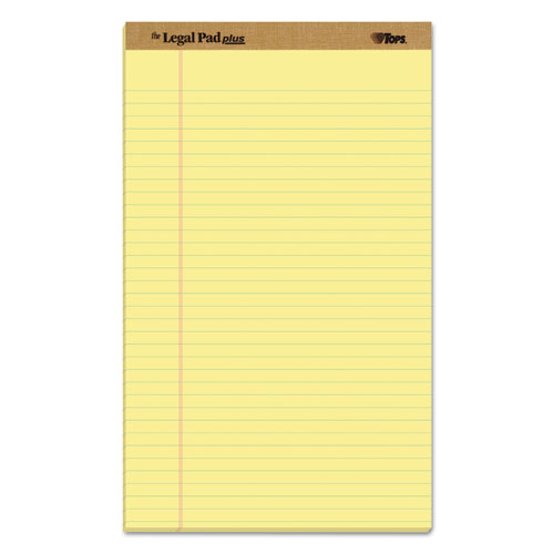 "THE LEGAL PAD" + PERFORATED PADS, WIDE/LEGAL RULE, 8.5 X 14, CANARY, 50 SHEETS, DOZEN