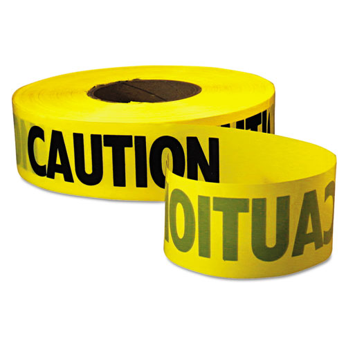 Caution Barricade Tape, 3" X 1000ft, Yellow/black, 8/ct