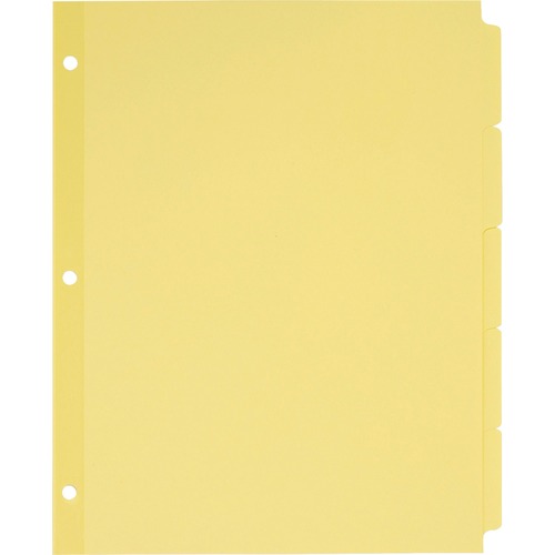 WRITE AND ERASE PLAIN-TAB PAPER DIVIDERS, 5-TAB, LETTER, BUFF, 36 SETS