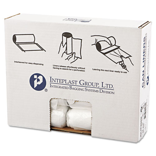 HIGH-DENSITY COMMERCIAL CAN LINERS, 10 GAL, 8 MICRONS, 24" X 24", NATURAL, 1,000/CARTON