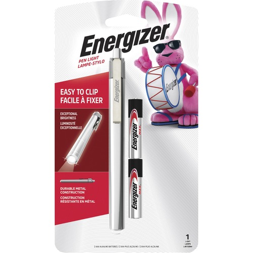 LED PEN LIGHT, 2 AAA BATTERIES (INCLUDED), SILVER/BLACK
