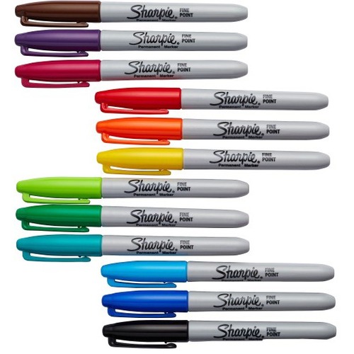 MARKER,SHARPIE,FINE,12PK