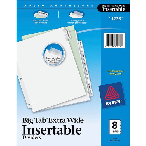 DIVIDERS,INSERT,8-TAB,CLEAR