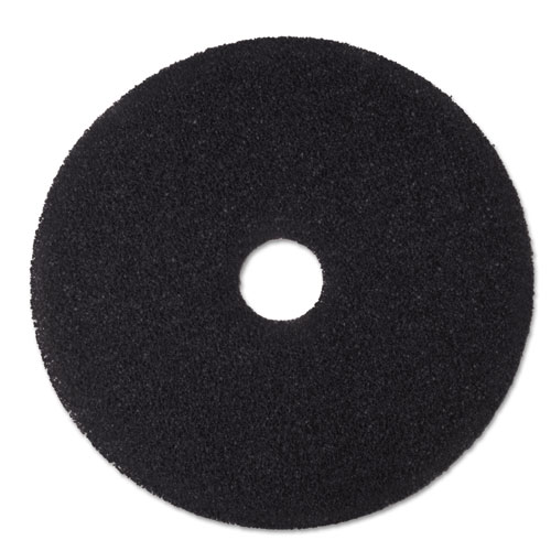 Low-Speed Stripper Floor Pad 7200, 16" Diameter, Black, 5/carton