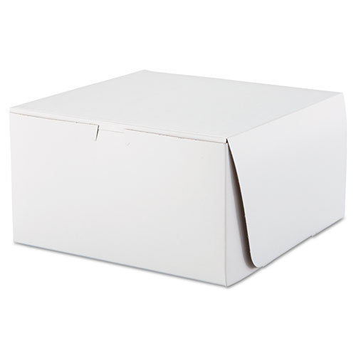 TUCK-TOP BAKERY BOXES, 10 X 10 X 5.5, WHITE, 100/CARTON