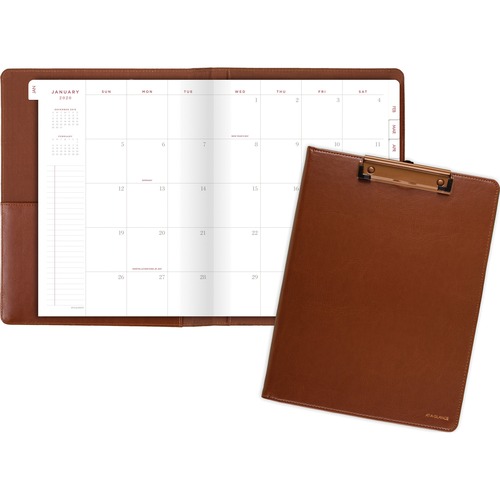 SIGNATURE COLLECTION MONTHLY CLIPFOLIO, 11 X 8, DISTRESSED BROWN, 2021