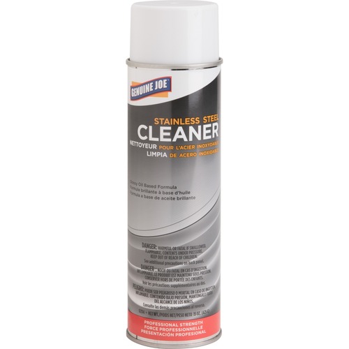 Genuine Joe  Stainless Steel Cleaner/Polish, Aerosol Can, 15 oz.