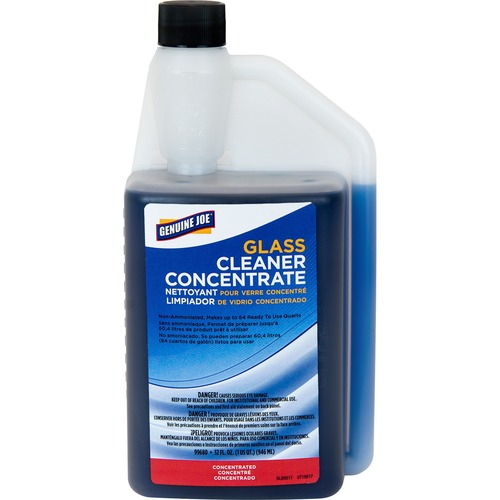 Genuine Joe  Glass Cleaner,Concentrated,Portion Control Bottle,32 oz,BE