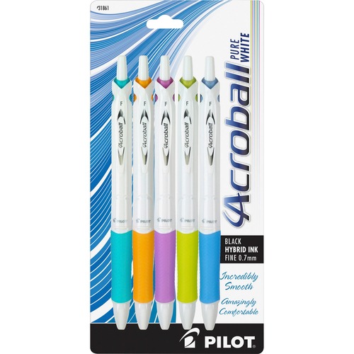 PEN,ACROBALL,0.7MM,BK,5PK