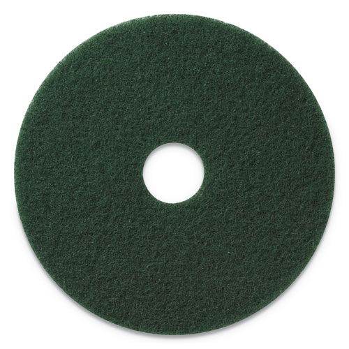 SCRUBBING PADS, 20" DIAMETER, GREEN, 5/CT