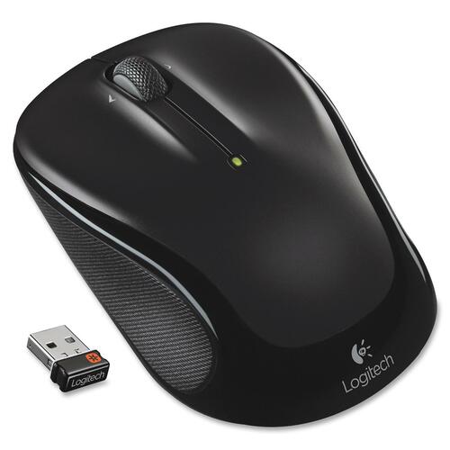 M325 WIRELESS MOUSE, 2.4 GHZ FREQUENCY/30 FT WIRELESS RANGE, LEFT/RIGHT HAND USE, BLACK