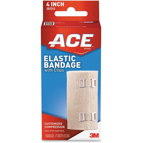 Elastic Bandage With E-Z Clips, 4" X 64"