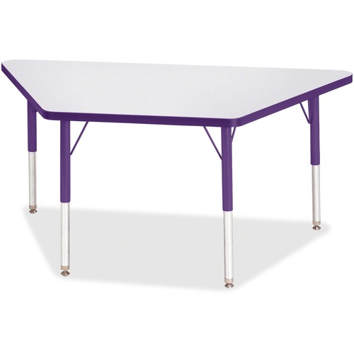 Jonti-Craft, Inc.  Activity Table, Trapezoid, 15"-24"x24"x48", Purple