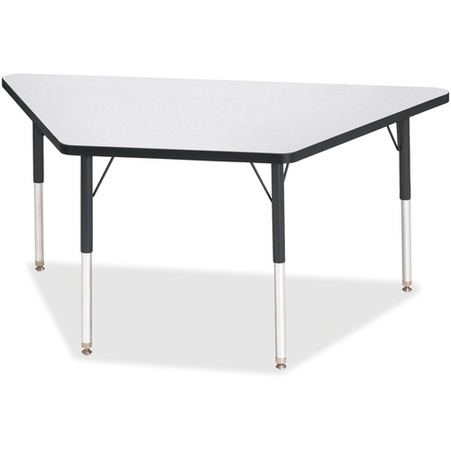 Jonti-Craft, Inc.  Activity Table, Trapezoid, 24"-31"x30"x60, Black