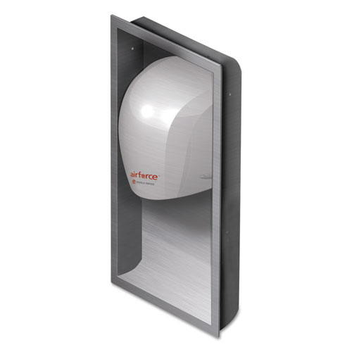 AIRFORCE HAND DRYER RECESS KIT, 15L X 4W X 25H, STAINLESS STEEL
