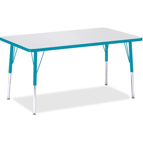 Jonti-Craft, Inc.  Activity Table, Rectangle, 24"-31"x30"x48", Teal