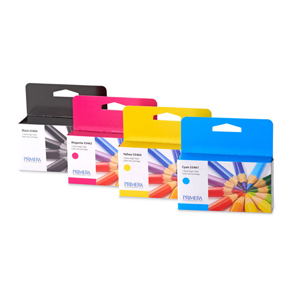 Primera 53465 Black, Cyan, Magenta, Yellow OEM High Yield Ink Cartridges (Multipack)