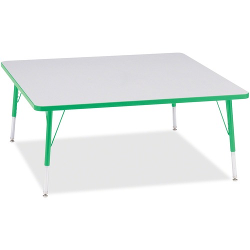 Jonti-Craft, Inc.  Activity Table, Square, 15"-24"x48"x48", Green