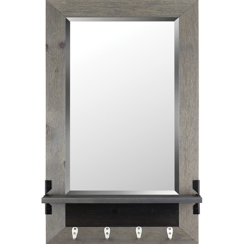 Lorell  Mirror, w/ Shelf, 20-3/4"Wx4"Lx37-1/2"H, Gray