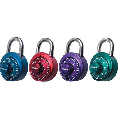 Master Lock Company  Numeric Combination Locks, Steel Shackle, Assorted Random
