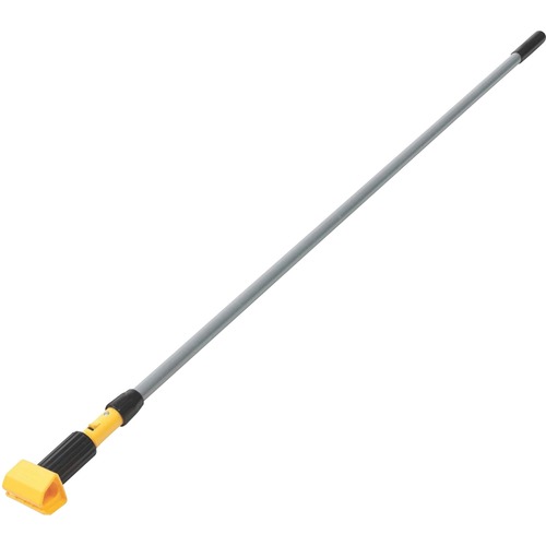 Gripper Aluminum Mop Handle, 1 1/8 Dia X 60, Gray/yellow