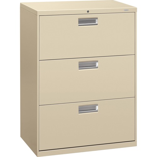 600 SERIES THREE-DRAWER LATERAL FILE, 30W X 18D X 39.13H, PUTTY