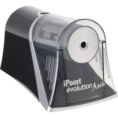 IPOINT EVOLUTION AXIS PENCIL SHARPENER, AC-POWERED, 4.25" X 7" X 4.75", BLACK/SILVER