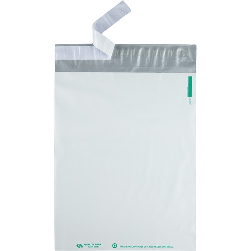 REDI-STRIP POLY MAILER, #3, SQUARE FLAP, REDI-STRIP CLOSURE, 9 X 12, WHITE, 100/PACK