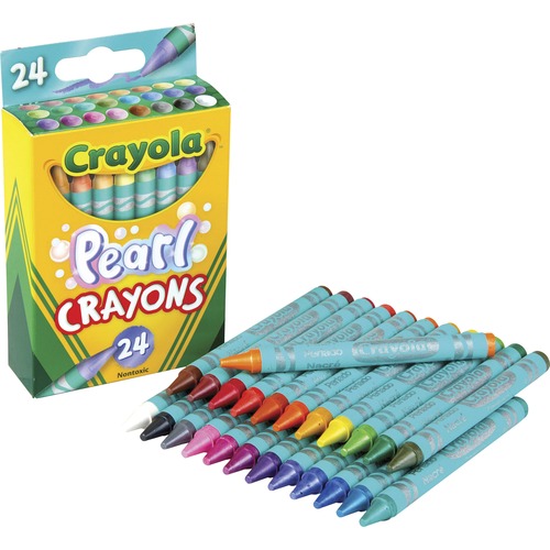 Crayola  Crayon, Pearl, 2-4/5"Wx1-1/10"Lx4-1/2"H, 24/PK, Multi