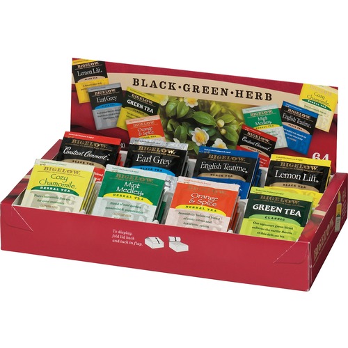 Bigelow  Tea Tray Pack, 8 Assorted Teas, 64/BX