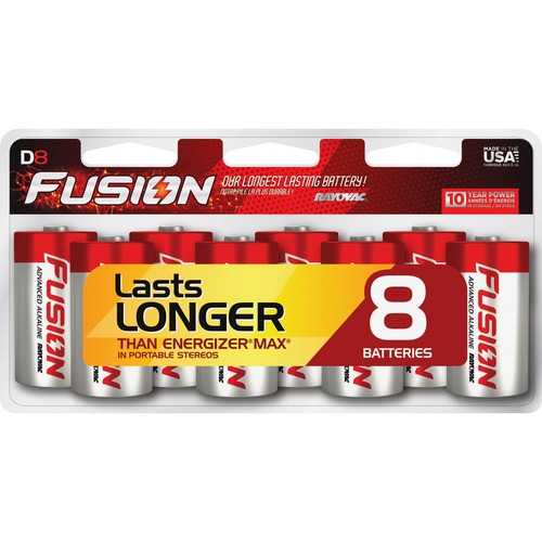 BATTERY,FUSION,D,8-PACK