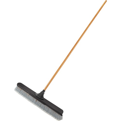 Rubbermaid Commercial Products  Push Broom,Anti-Twist,3" Poly Bristles,24"W,15/16" Handle