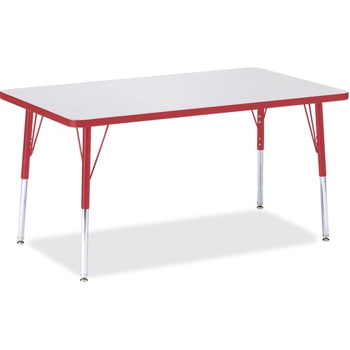 Jonti-Craft, Inc.  Activity Table, Rectangle, 24"-31"x30"x48", Red