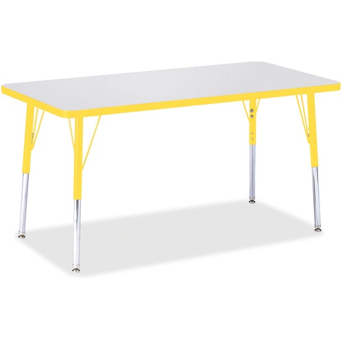 Jonti-Craft, Inc.  Activity Table, Rectangle, 24"-31"x24"x48", Yellow