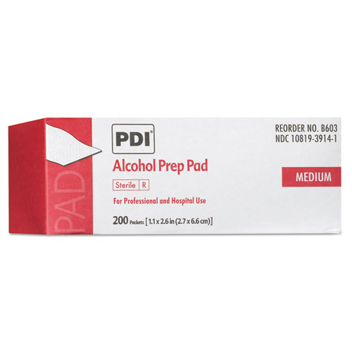 Pdi Alcohol Prep Pads, White, 200/box