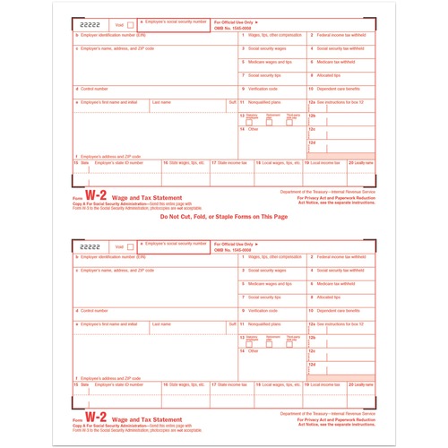 FORM,KIT,TAX,W-2,6PT