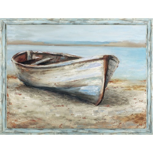 Lorell  Art, The Boat, 44"Wx2"Lx34"H, Aqua