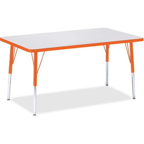 Jonti-Craft, Inc.  Activity Table, Rectangle, 24"-31"x30"x48", Orange