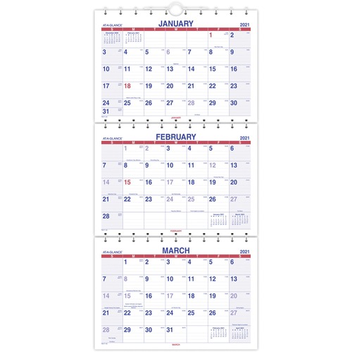 MOVE-A-PAGE THREE-MONTH WALL CALENDAR, 12 X 27, MOVE-A-PAGE, 2021