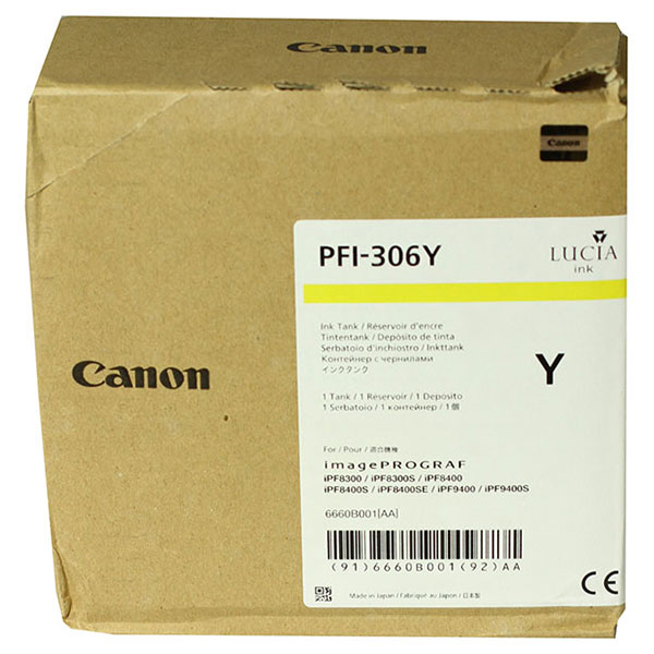 Canon 6660B001AA (PFI-306Y) Yellow OEM Ink Cartridge