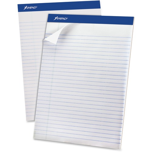RECYCLED WRITING PADS, WIDE/LEGAL RULE, 8.5 X 11.75, WHITE, 50 SHEETS, DOZEN