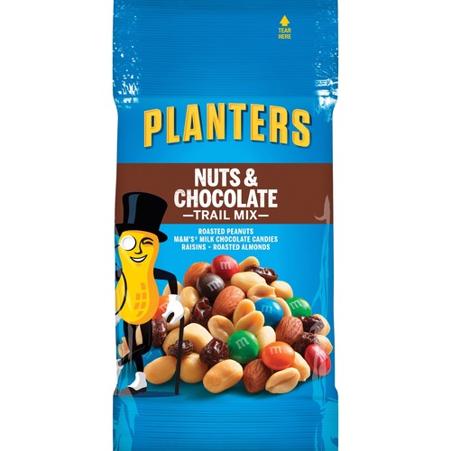 Kraft Foods  Trail Mix, Planters, Nut/Chocolate, Kosher, 2 oz, 72/CT